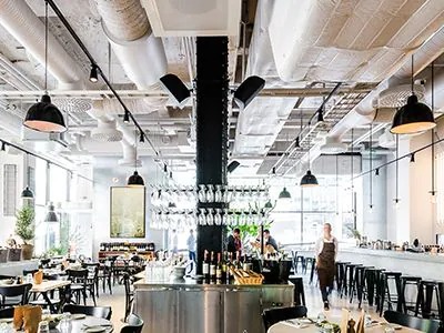 EMC易倍助力斯德哥尔摩的法国工业风餐厅Usine